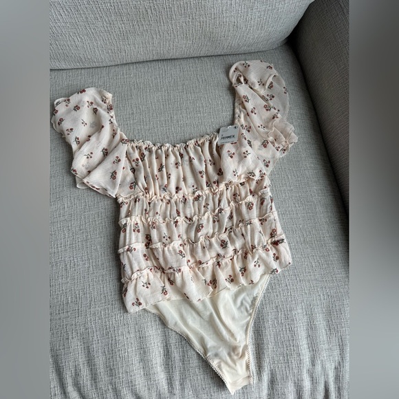 Free People Floral Bodysuit - Cream - Picture 2 of 4